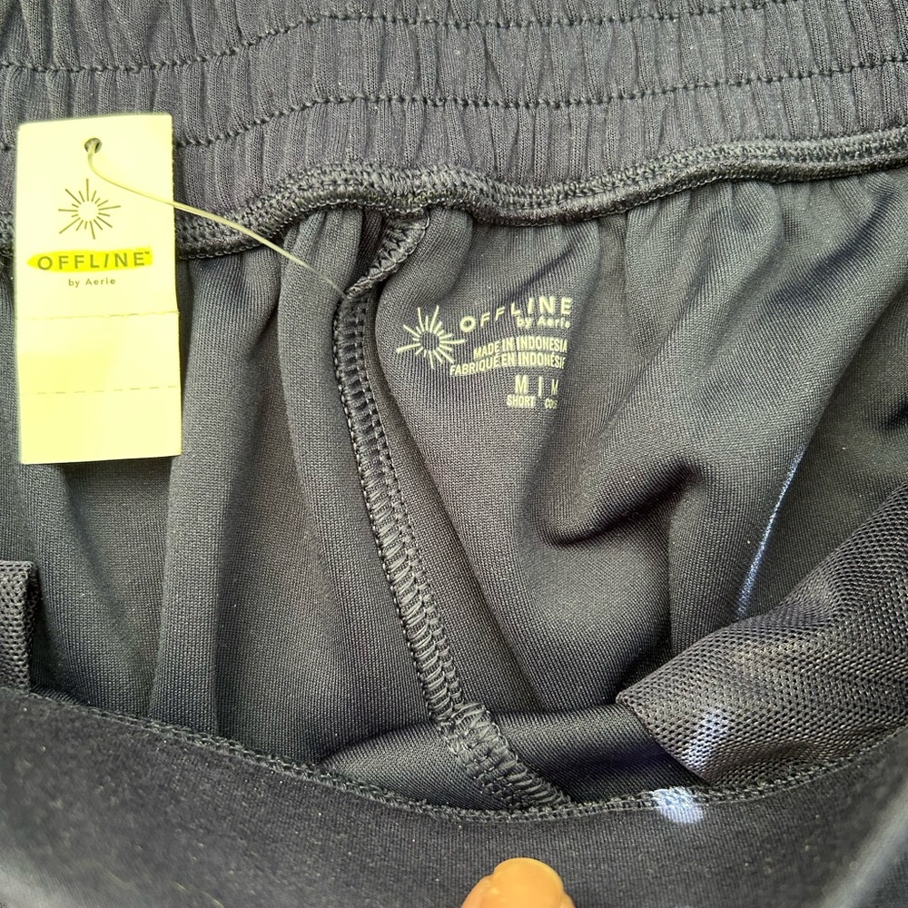 Aerie Offline Relaxed Wide-Leg Navy Pants - Women's - Picture 3 of 3